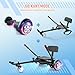 LIEAGLE Scooter Seat Attachment, Adjustable Frame Length Self Balancing Scooter Go Kart Combo with Bluetooth Speaker, LED Wheel Lights for Kids Teenagers Adults