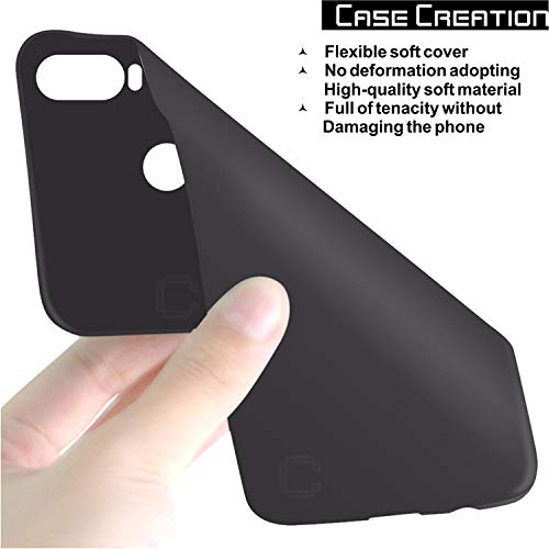 Image of Case Creation for Motorola P40 2019 Back case, Motorola P40 Slim Flexible Smart Look case with 360 Camera All Angle Protection (Pure Black)