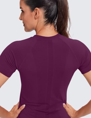 Image of MathCat Seamless Short Sleeve Workout Tops for Women