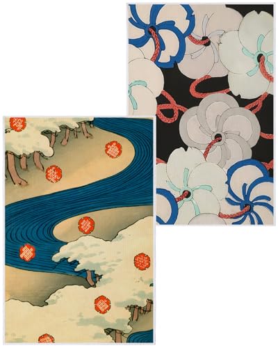 NIULAA Dish Towels for Kitchen Decorative - Quick Dry Microfiber Dishtowels Tea Towel - Absorbent Dish Rags Pattern Dish Cloths for Drying (Breeze,2 Pack)