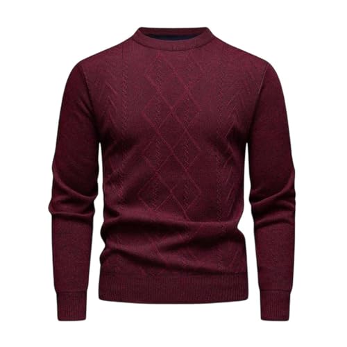 Men's Pullover Sweaters Casual Round Neck Long Sleeve Knitted Sweater