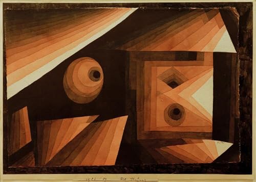 Peinture sur Toile Paul Klee Graduation rouge 60x90cm Anti-Reflet Mur