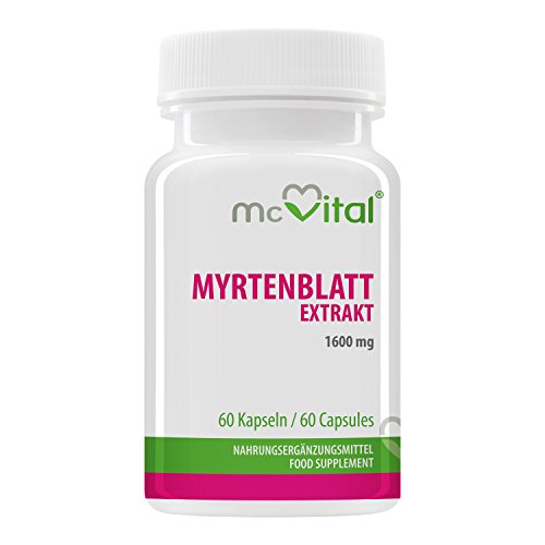 McVital Myrtenblätter Extrakt 1600 mg • 60 Kapseln • Bioverfügbar • Made in Germany Cover