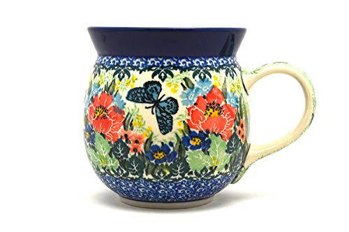 Taza de cerámica artesanal Polish Pottery 15 oz Bubble miniatura 1