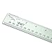 VINCA SSRN-24 Stainless Steel Office Drawing Ruler 0-24 Inch 0-60cm with Non Slip Cork Base Measuring Tool