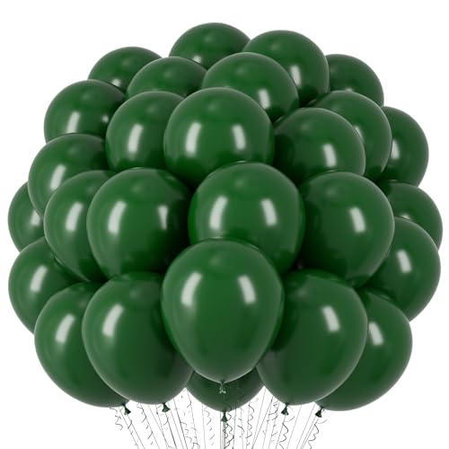 Voircoloria Dark Green Balloons, 66pack 12inch Green Latex Party Balloons for Birthday, Graduation, St. Patrick's Day, Christmas, Baby Shower, Dinosaur Party, Anniversary Party Decorations - 2
