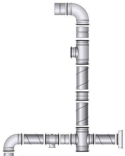 Manicotto in lamiera di acciaio zincata con