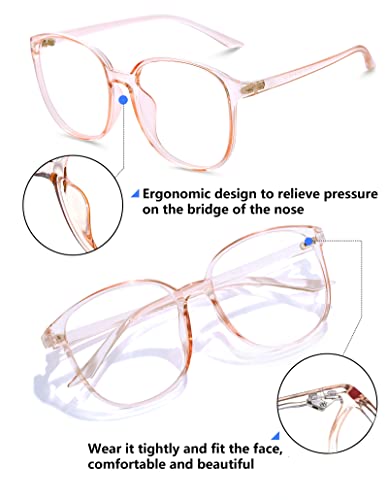 Image of Blue Light Blocking Glasses Oversized - Phones|TV Eyeglasses for Women Men, Anti Eyestrain&Glare Computer Glasses