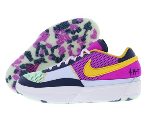 Ja 1 SE Camp Ja Big Kids' Basketball Shoes (FN4977-400, Obsidian/University Gold/Vapor Green/Hyper Violet) Size 7