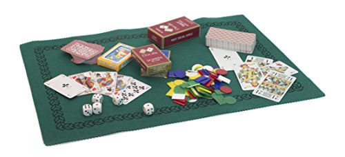 Grimaud France Cartes - 395165 - Jeu De Cartes - Grand Coffret en Bois avec Jeux Et Tapis