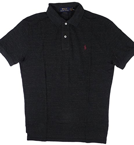 Polo Ralph Lauren Mens Polo Shirt Classic Fit (XL, Black Heather)