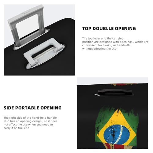 Travel Luggage Cover Brazilian Britain Flag Fashion Washable Baggage Suitcase Protector Fit For Luggage Medium4