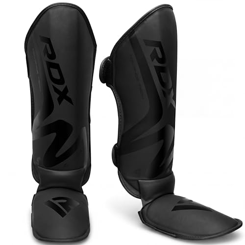 RDX Muay Thai Shin Guards for Men and Women Non-Slip Fit Full-Contact Protection Adult Shin Pads MMA Kickboxing Sparring Taekwondo Shin Protectors Muay Thai Martial Arts