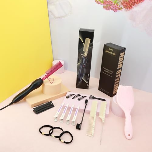 Peine eléctrico con 15 piezas para peinado de cabello miniatura 4