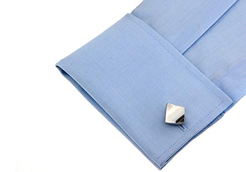 Mancuernillas plateadas Daesar para camisa de hombre miniatura 2