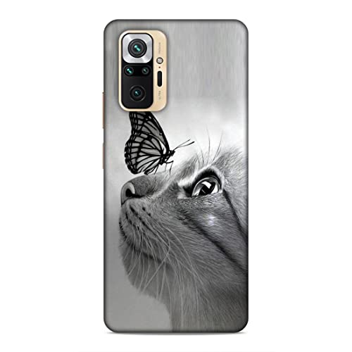 Image of Printed Mobile Back Hard Case Cover for Xiaomi Redmi Note 10 Pro | Pet, Butterfly, Animal, Cute Cat, Animal Lover-2195