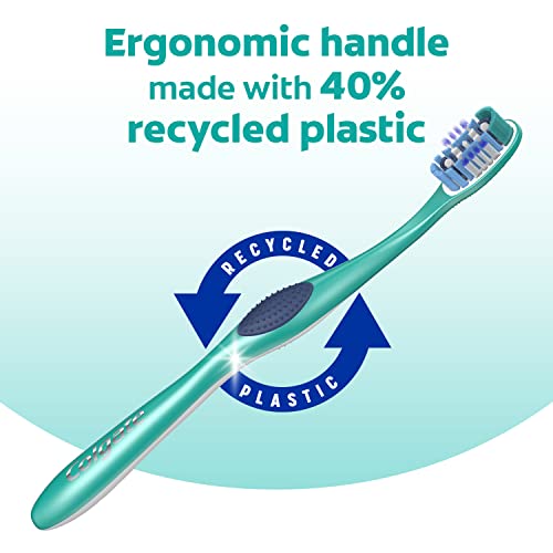 colgate 360 whole mouth toothbrush adult toothbrushes medium bristles helps remove bad breath bacteria and plaque medium toothbrush pack includes cheek and tongue cleaner 4 pack