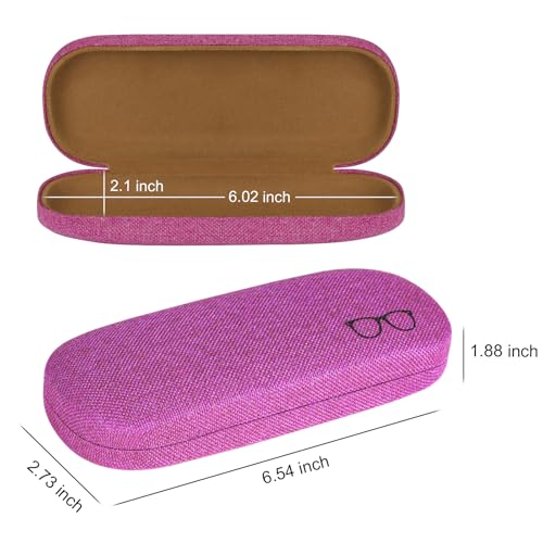Image of Glasses Case Hard Shell Eyeglass Case with Cleaning Cloth Unisex Reading Hard Glasses Cases for Women Men