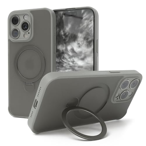 Coque anti-choc iPhone 15 Pro Max avec anneau 360 et dos mat compatible charge Qi