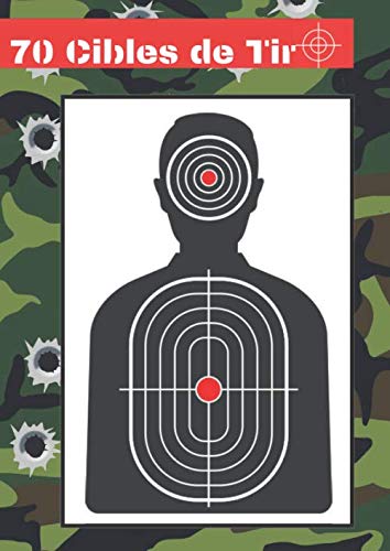 70 Cibles de Tir Noir et Blanc A4 - Idéal pour Armes à Feu et Airsoft