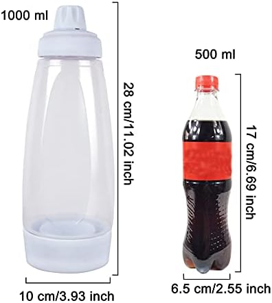 Manual Batter Dispenser Dough Dispenser Batter Mixing Bottle with Stainless Steel Stirring Ball Batter Shaker Bottle Pastry Baking Tools with Label Dispenser Measurement for Cupcakes Muffins Waffles