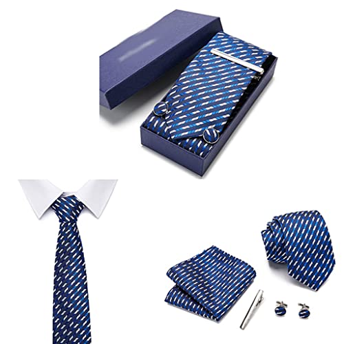 Set de corbata, gemelos y pañuelo para hombre