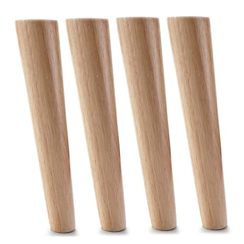 Patas para muebles de madera natural con acabado cónico para tocador 2