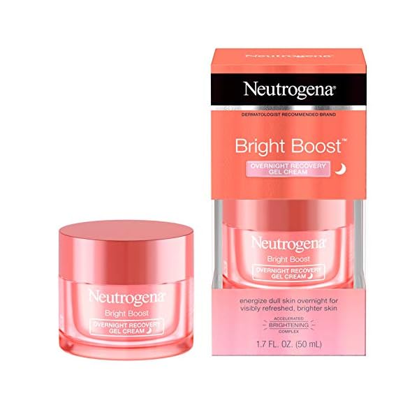 Neutrogena-Bright-Boost-Overnight-Recovery-Gel-Cream-with-Neoglucosamine-Brightening-Nighttime-Moisturizer-Oil-Free-Non-Comedogenic-17-oz Neutrogena Bright Boost Overnight Recovery Gel Cream with Neoglucosamine, Brightening Nighttime Moisturizer, Oil-Free & Non-Comedogenic, 1.7 oz