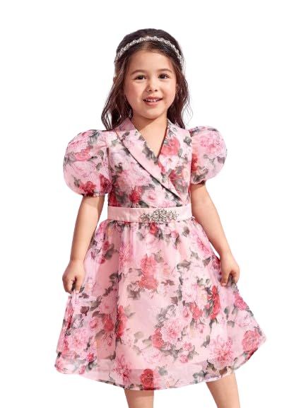 GLAM PALACE Cotton Pink A-Line Dress with Soft and Comfortable Elegance