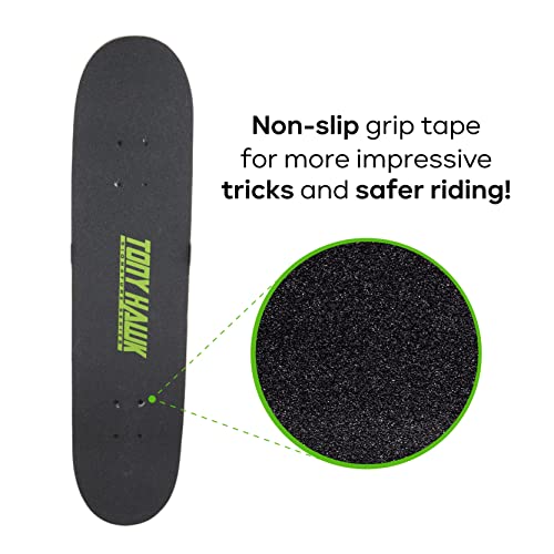 Image of Tony Hawk 31 inch Skateboard - Signature Series 1 Skateboard with Pro Trucks, Full Grip Tape, 9-Ply Maple Deck, Ideal for All Experience Levels
