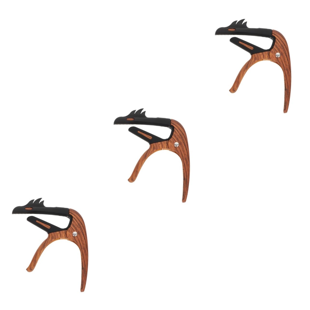 BESTonZON Adornos Metálicos 3 Piezas Cejilla De Guitarra Ukelele Banjo Afinador De Guitarra Partes De Bajo Púas De Guitarra Eléctrica Cejilla Duradera De Zinc Modificar Carpeta Afinación