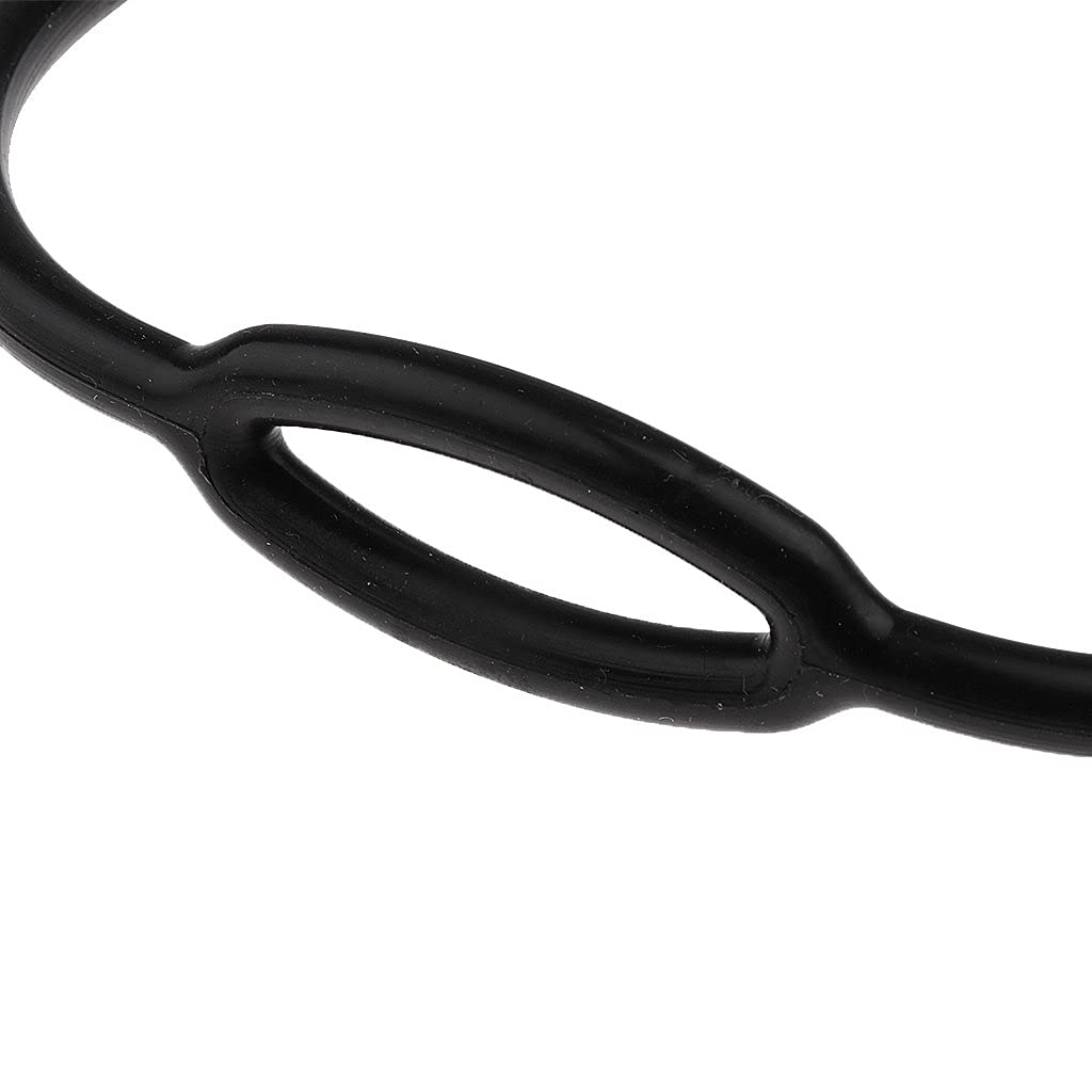 Tauchen Silikon Atemregler Halskette Halter Flexibles MundstüCk Atemregler Halskette Ring Oktopus Halter 18Cm Schwarz