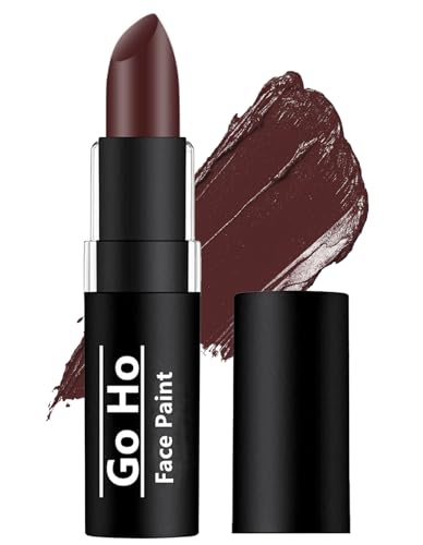 Go Ho Camo Face Paint Brown Stick - Maroon Eye Black Stick Hunting Face Body Paint Professional SFX Makeup Safe Facepaint Nose&Lip Smacking for Halloween(Brown Color)