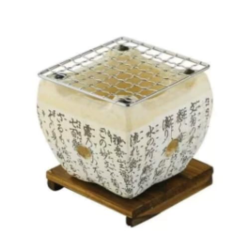 しちりん 七輪 一人用 lisBaby 角型 焼き鳥 練炭コンロ 和風4in1 おしゃれ BBQグリル キャンプ用グリル 焚火台 飛騨コンロ兼用 セラミック火鉢 炭ストーブ ポータブル 多機能 卓上 バーベキューコンロ 焼き肉 焼き魚 アウトドア 家庭用パ