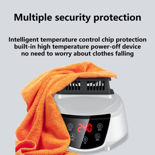 JUKIDS Elektrische luchterafdekking, multi-speed intelligente constante temperatuur luchtdrogers, touchscreen bespaart tijd verwarmd droger nat weer, geel - Image 4