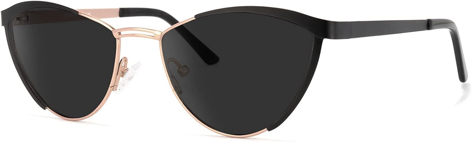 Amazon.com: Zeelool Lentes de sol polarizados con diseño de ojo de gato  para mujer, marco de metal ligero, protección UV400, ZSPTZ0125, negro,  (Black Frame Black Lens), M : Ropa, Zapatos y Joyería