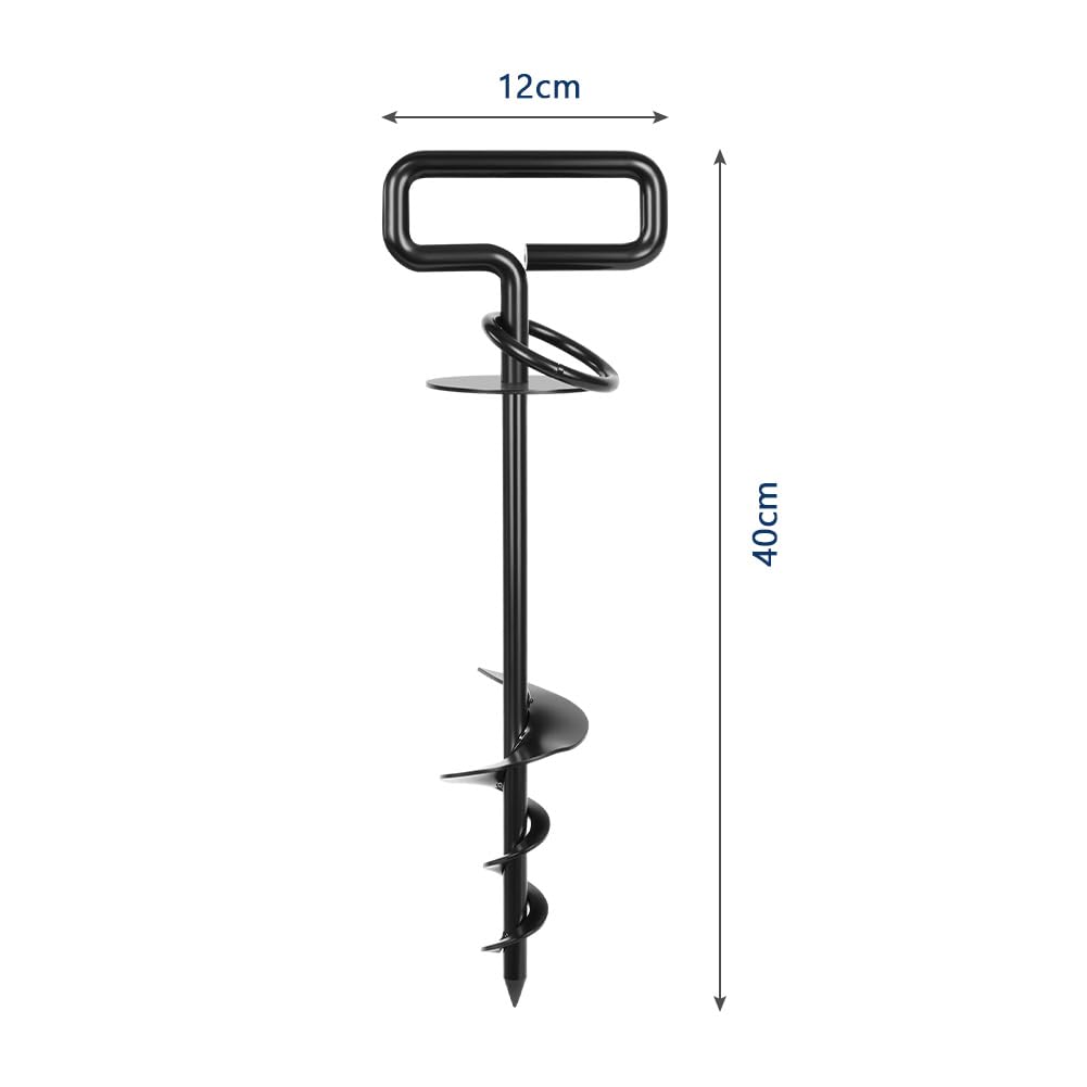 Aomig 20FT Dog Tie Out Stake, Heavy Duty Dog Spiral Ground Stake, Sturdy Dog Lead Stake, Steel Spiral Ground Dog Spike - Image 2