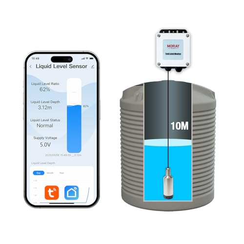Moray Smart WiFi Water Level Sensor Water Submersible...