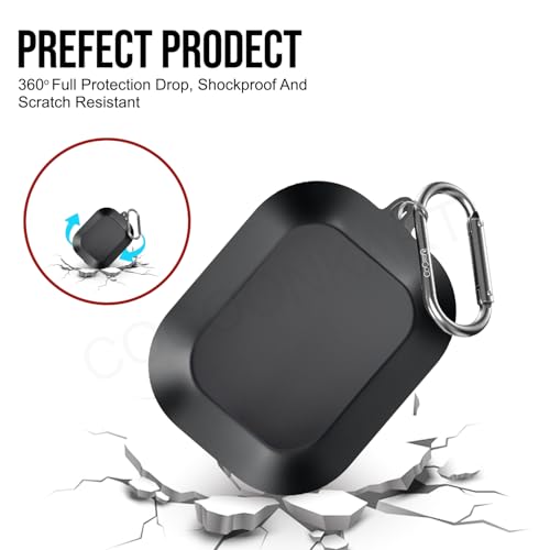 Image of Soft Silicone Case Cover Compatible for Realme Buds Air 8 (Black)