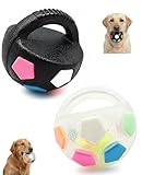 Geyynow 2PCS Dog Soccer Ball Toy with Handles, Calming Kettlebell Toys for Small Medium Large Dogs Playing