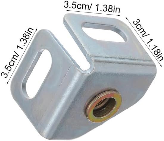 SUPVOX Steel Shelf Caster Mounting Bracket M8 Threaded Angle Steel Workbench Rack Caster Base Plate with Nut 4pcs for Industrial Garage Storage