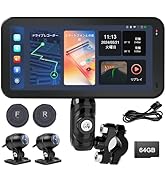 Amazon.co.jp: UNE バイク ドライブレコーダー Carplay/Android Auto