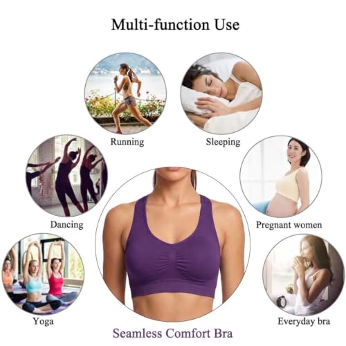 Image of Seamless Comfort: Padded Slip-On Sports Bra for Women - Effortless Support and Style (Free Size-Best for 30 to 36 Boob Size)