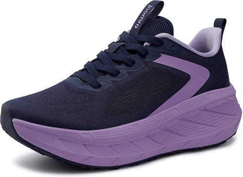 Joomra Women's Wide Toe Box Shoes for Female Size 8.5w Gym Outdoor Exercise Walking Running Fitness Cushioning Width Tennis Sneakers Dark Blue 39