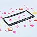 Black Bling License Plate Frames for Women - 1 Pack Bedazzled Cover, Clear Crystal Stainless Steel Girly Queen Sparkle License Plate Frame Cute Diamond Shiny Black Sparkly Cover