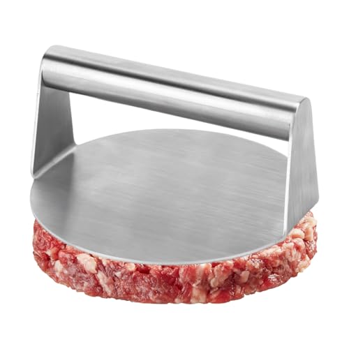 XIKAYA Hamburguesas 6,3 Pulgadas, Aplastador de Smash Burger Acero Inoxidable Redondo de 16 cm, 2 mm de Grosor Hamburguesas,para Hamburguesas, barbacoas, sándwiches, filetes, Hamburguesas