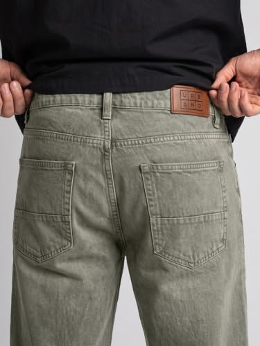 Image of Urbano Fashion Men's Relaxed Fit Washed Denim Jeans Non-Stretchable