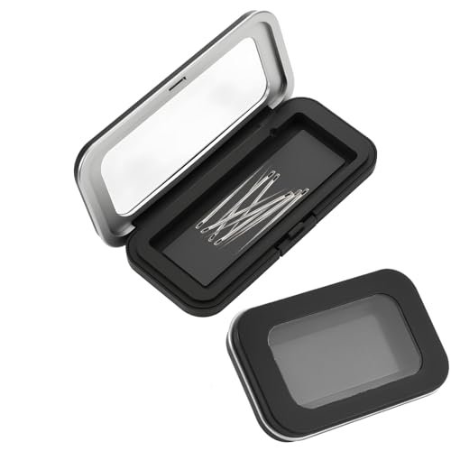 2Pcs Magnetic Needle Case Set Portable Needle Holder Tin with Magnet Compact Sewing Needle Storage Box for Pins and Needles Ideal Needle Organizer for Sewing Quilting Embroidery and Travel