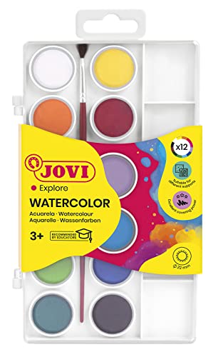 Acuarela jovi 12 colores estuche de plastico