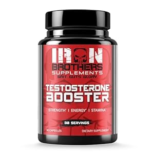 Iron Brothers Supplements Testosterone Booster for Men, 90 Capsules | Testosterone Supplements for Men to Enhance Muscle Growth | Estrogen Blocker | Promotes Fat Loss & Increase Performance – 30 Days